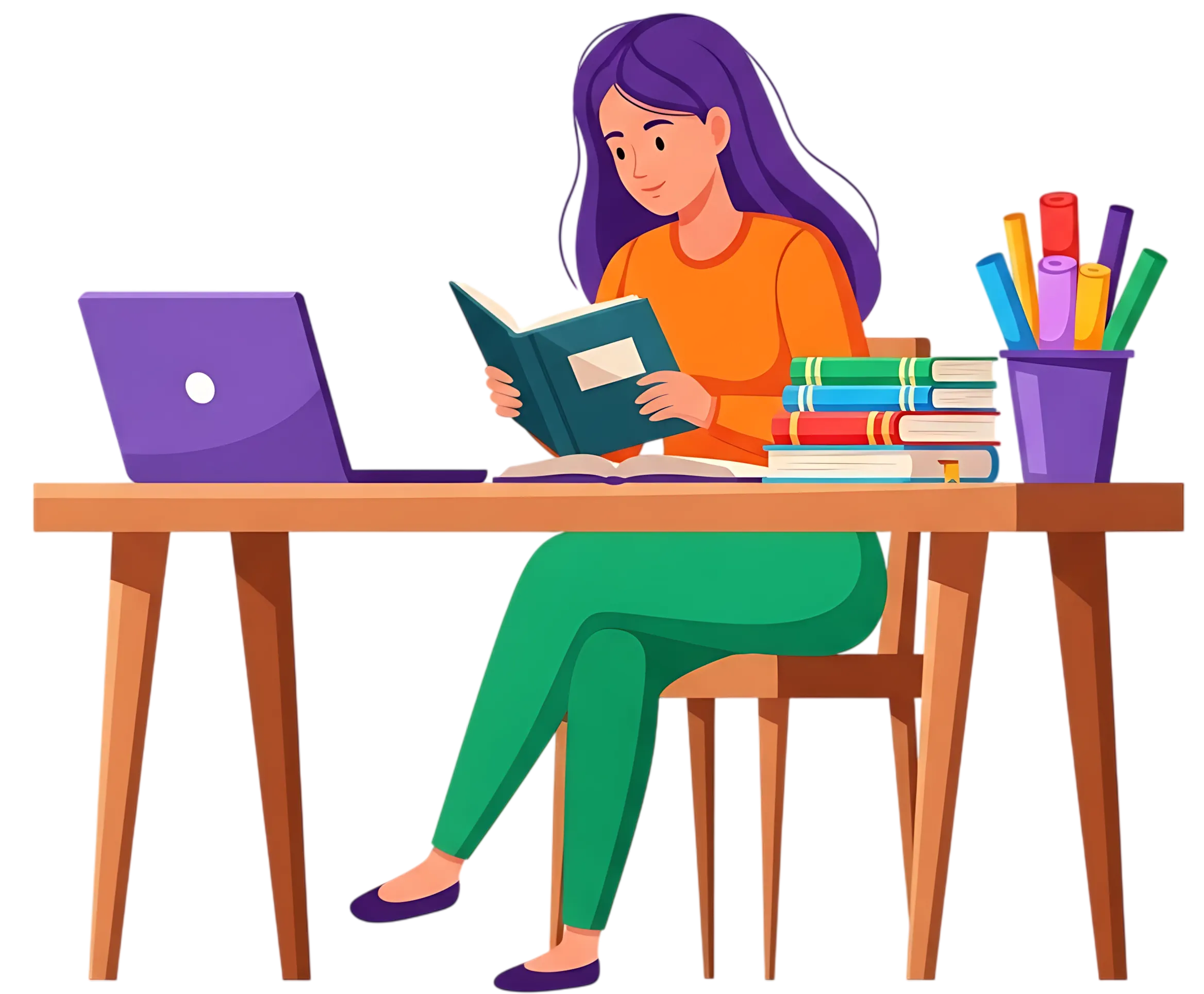 Student studying online for an English exam